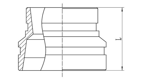 Grooved Pipe Reducer dimension drawing