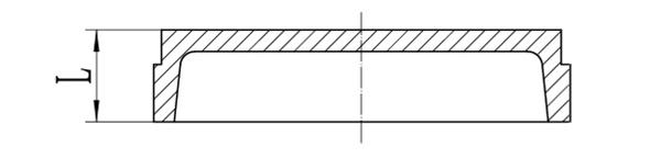 Grooved Pipe End Cap dimension drawing